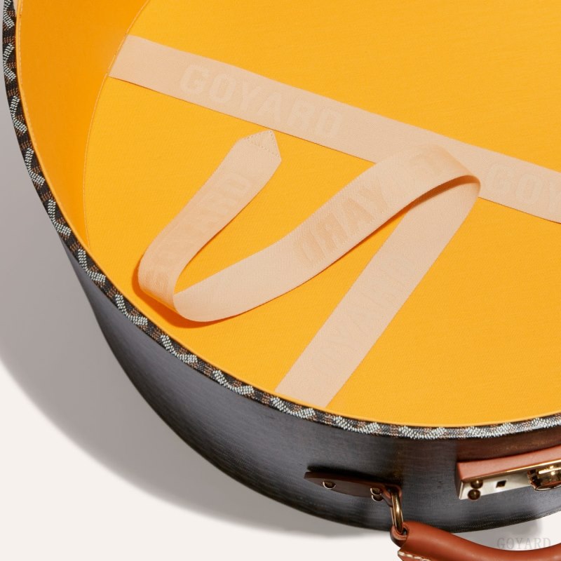 Goyard BOITE CHAPEAU Valiz Siyah Kahverengi | GY-MSA6592