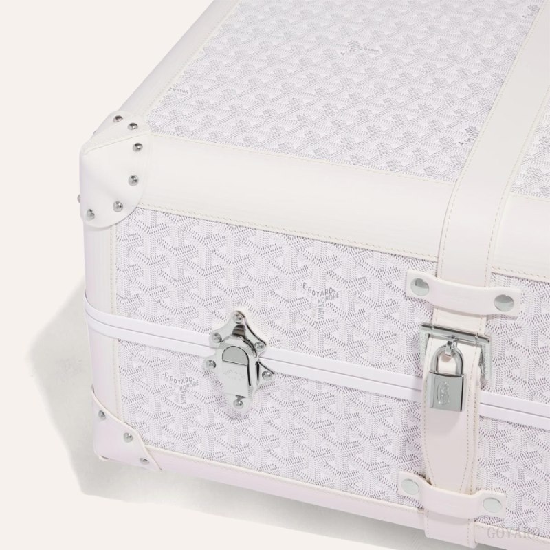 Goyard BOURGET PM TROLLEY CASE Valiz Beyaz | GY-NIM5164