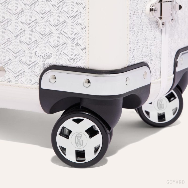 Goyard BOURGET PM TROLLEY CASE Valiz Beyaz | GY-NIM5164