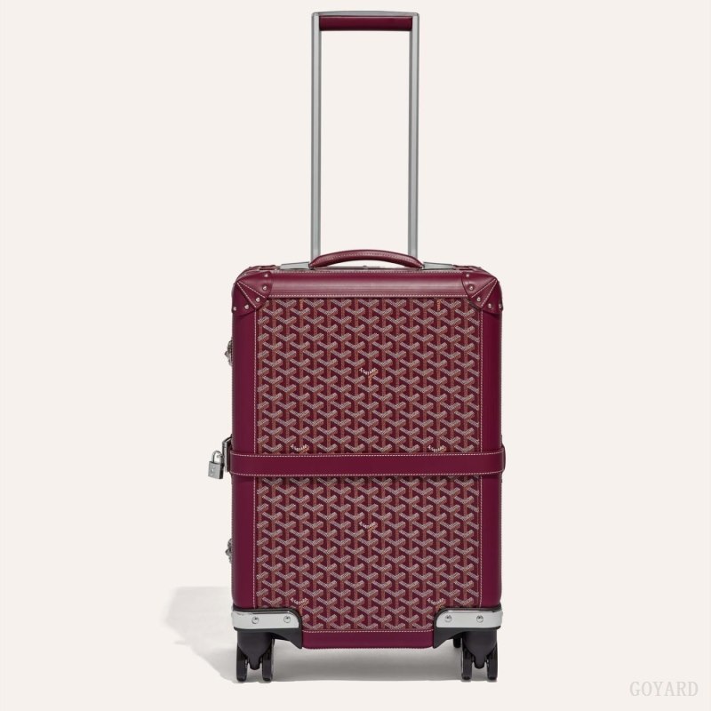Goyard BOURGET PM TROLLEY CASE Valiz Bordo | GY-OFY4386