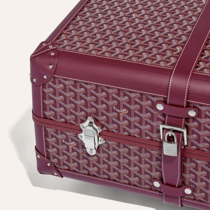 Goyard BOURGET PM TROLLEY CASE Valiz Bordo | GY-OFY4386