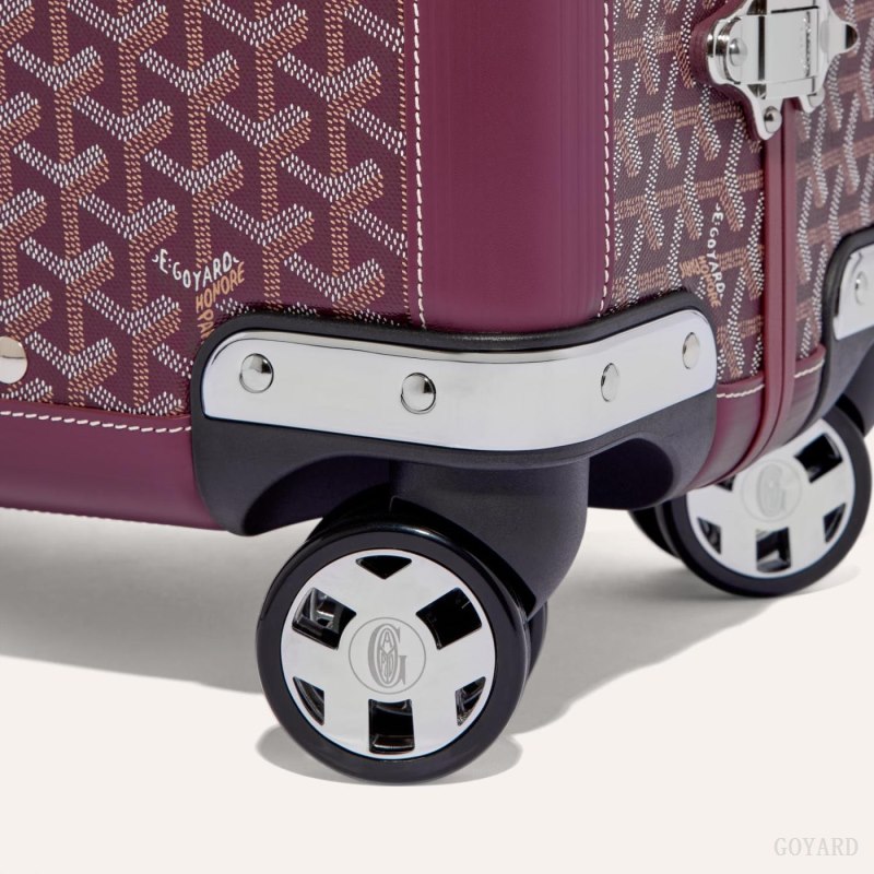 Goyard BOURGET PM TROLLEY CASE Valiz Bordo | GY-OFY4386