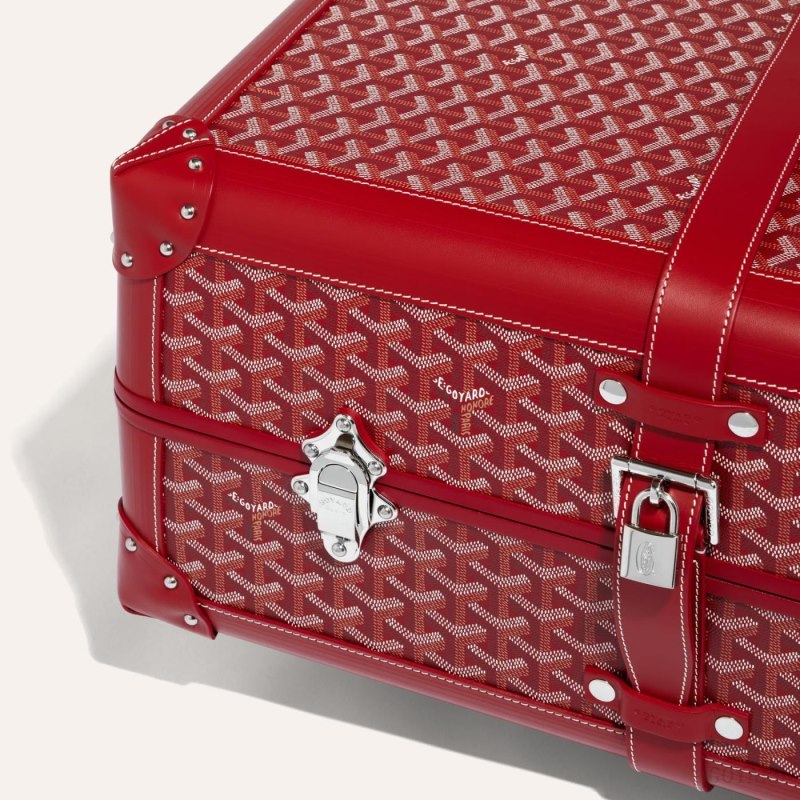 Goyard BOURGET PM TROLLEY CASE Valiz Kırmızı | GY-YCJ2397