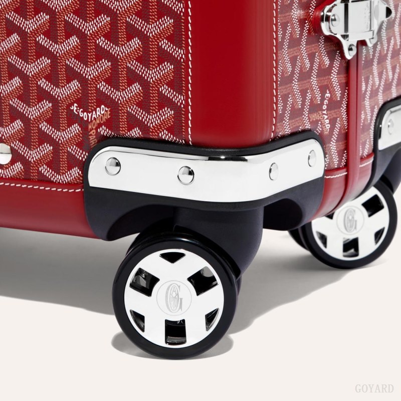 Goyard BOURGET PM TROLLEY CASE Valiz Kırmızı | GY-YCJ2397