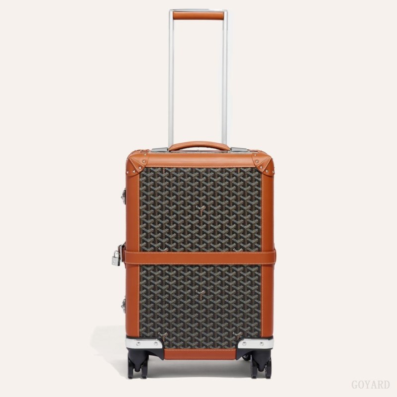 Goyard BOURGET PM TROLLEY CASE Valiz Siyah Kahverengi | GY-SGE1325