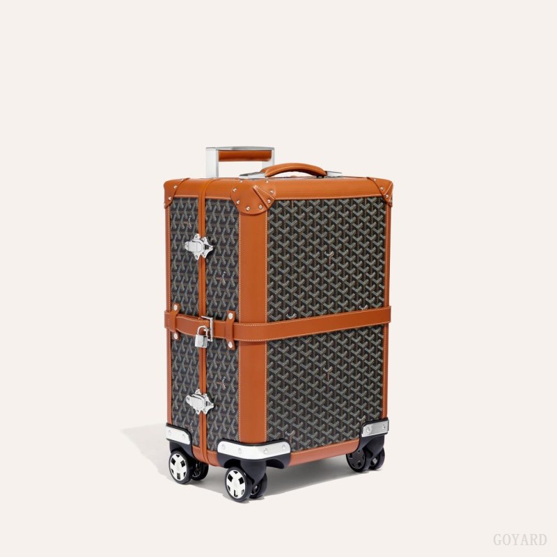 Goyard BOURGET PM TROLLEY CASE Valiz Siyah Kahverengi | GY-SGE1325