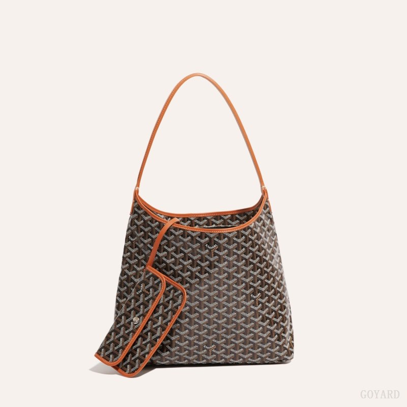 Goyard Bohème Hobo Bag Tote Çanta Siyah Kahverengi | GY-EMQ4404