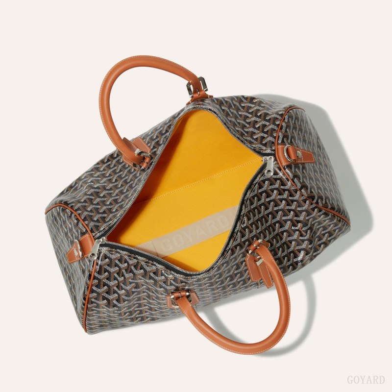 Goyard Boston 45 bag Seyahat Çantası Siyah Kahverengi | GY-YKZ0664