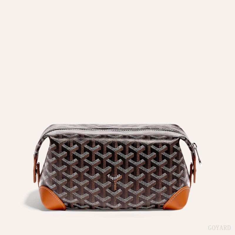 Goyard Bowling 25 Toiletry Bag Aksesuar Siyah Kahverengi | GY-AFD0812
