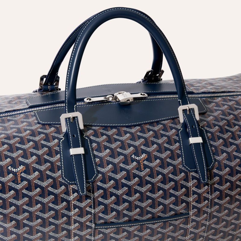 Goyard Bowling 55 bag Seyahat Çantası Lacivert Mavi | GY-TUB3847