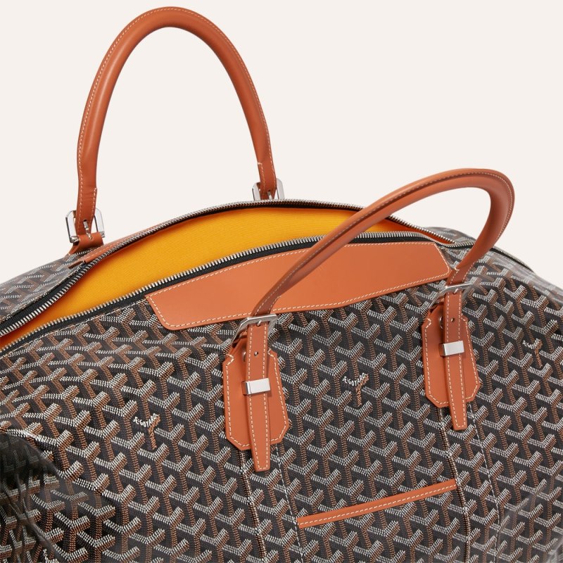 Goyard Bowling 55 bag Seyahat Çantası Siyah Kahverengi | GY-CCS0302