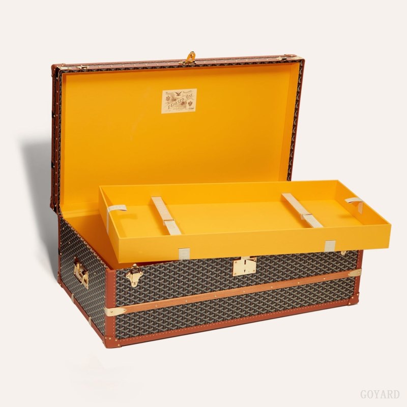 Goyard CABINE TRUNK Valiz Siyah Kahverengi | GY-CNT3181