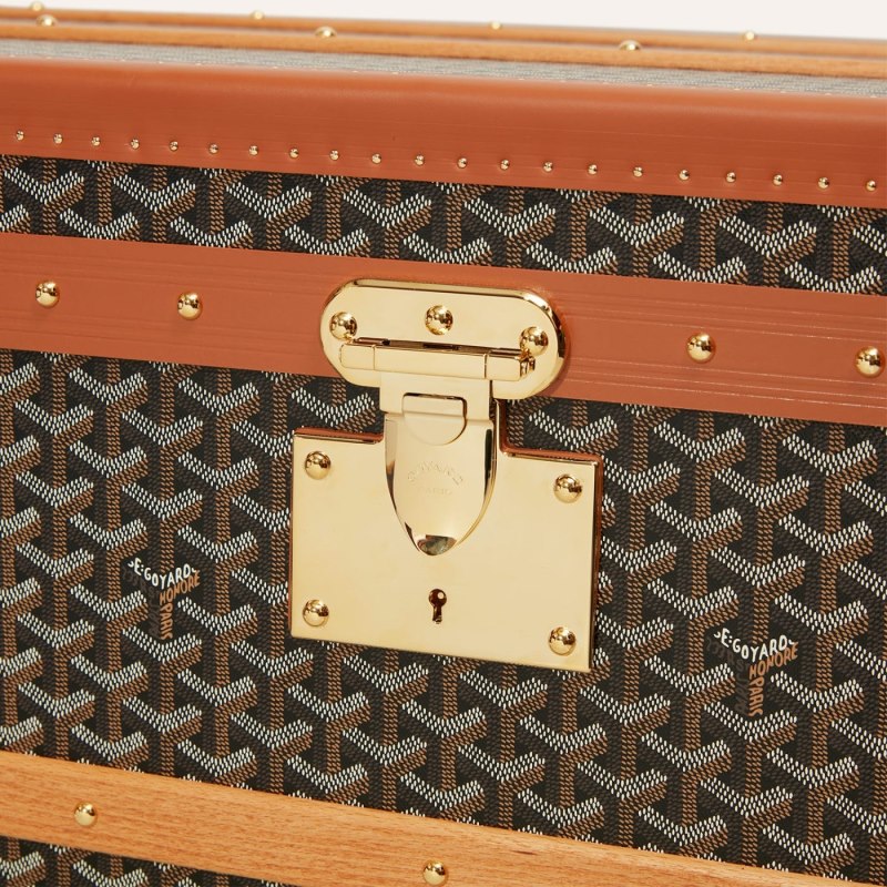 Goyard CABINE TRUNK Valiz Siyah Kahverengi | GY-CNT3181