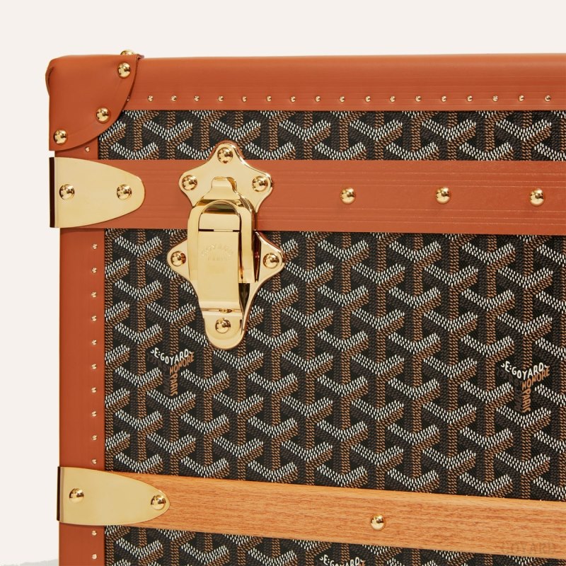 Goyard CABINE TRUNK Valiz Siyah Kahverengi | GY-CNT3181