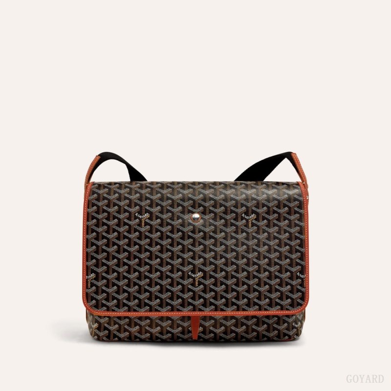 Goyard CAPETIEN MM MESSENGER BAG Omuz Çantası Siyah Kahverengi | GY-MWB1791