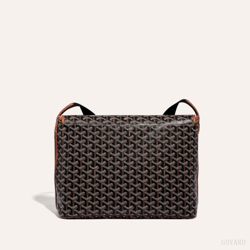 Goyard CAPETIEN MM MESSENGER BAG Omuz Çantası Siyah Kahverengi | GY-MWB1791