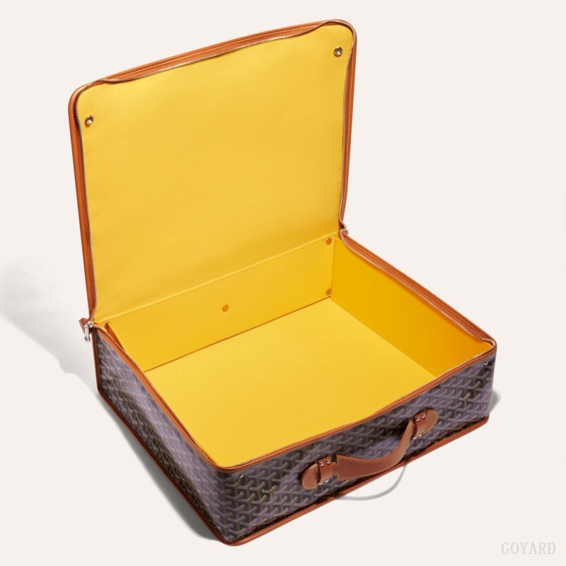 Goyard CARAVELLE 50 SUITCASE Seyahat Çantası Siyah Kahverengi | GY-STL0854