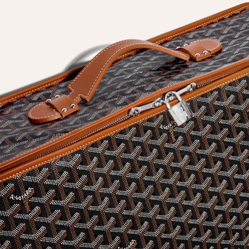 Goyard CARAVELLE 50 SUITCASE Seyahat Çantası Siyah Kahverengi | GY-STL0854