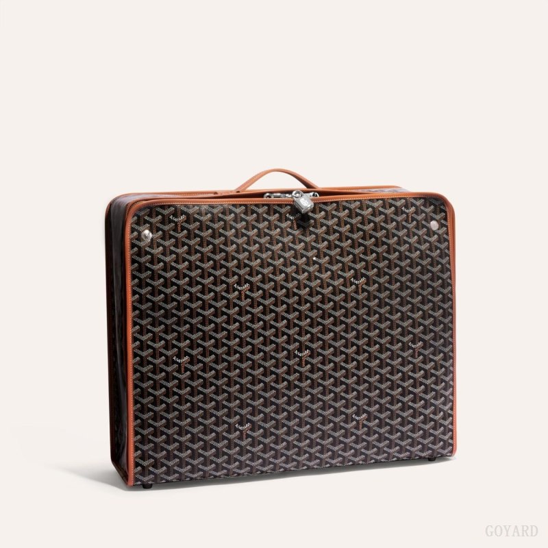 Goyard CARAVELLE 50 SUITCASE Seyahat Çantası Siyah Kahverengi | GY-STL0854