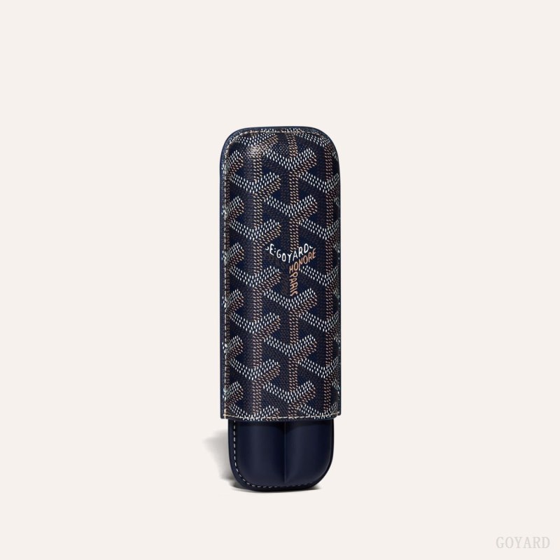 Goyard CHURCHILL 2 CIGAR CASE Aksesuar Lacivert Mavi | GY-SKN1139