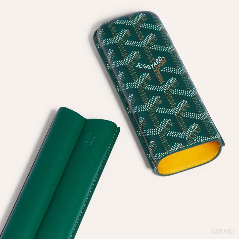 Goyard CHURCHILL 2 CIGAR CASE Aksesuar Yeşil | GY-QWA1383