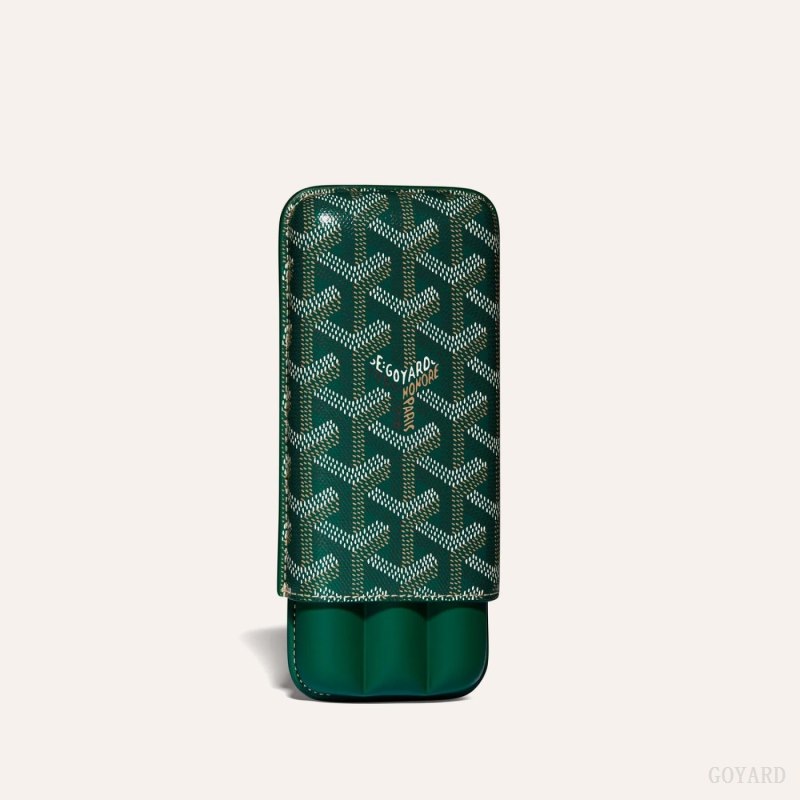 Goyard CHURCHILL 3 CIGAR CASE Vaka Çantası Yeşil | GY-PZN3138