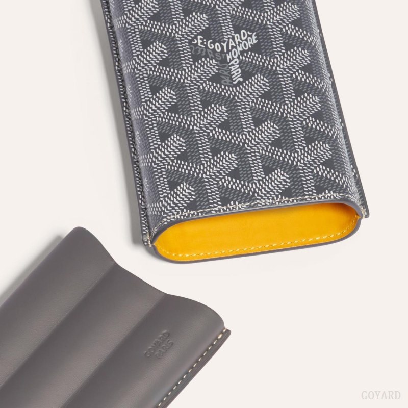 Goyard CHURCHILL 3 CIGAR CASE Vaka Çantası Gri | GY-SOD6741
