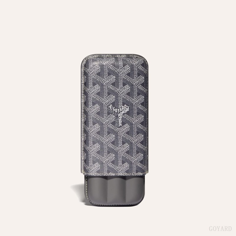 Goyard CHURCHILL 3 CIGAR CASE Vaka Çantası Gri | GY-SOD6741