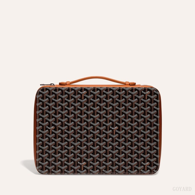 Goyard COMPAGNON UNIVERSEL A4 Aksesuar Siyah Kahverengi | GY-DED2997