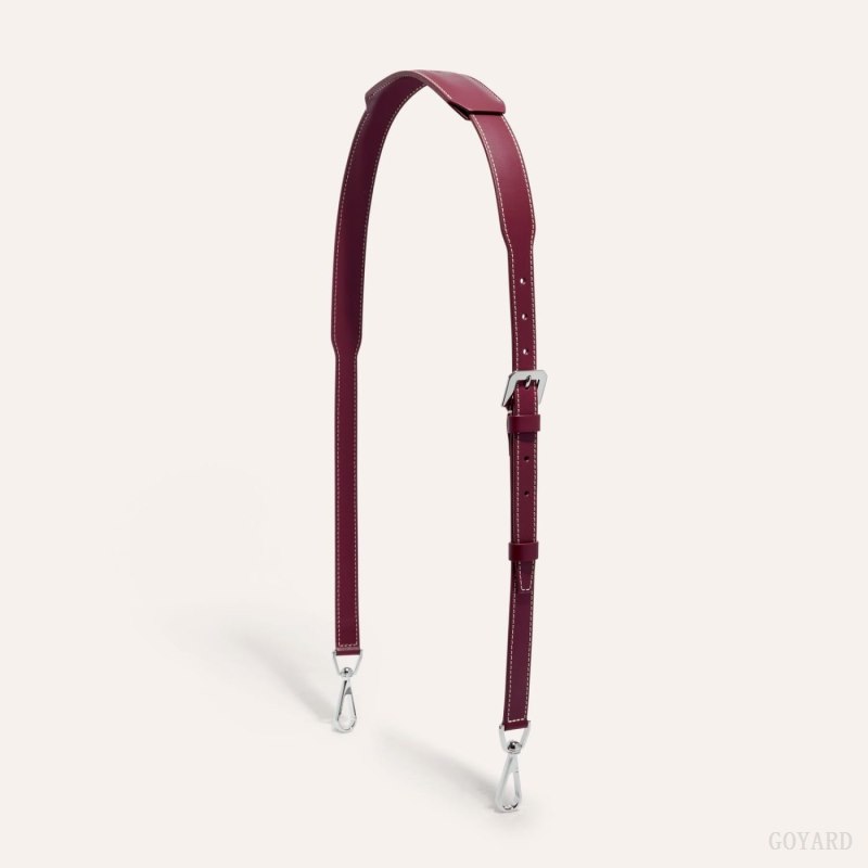 Goyard CUIR MM STRAP Çanta Kayışı Bordo | GY-RYL9352