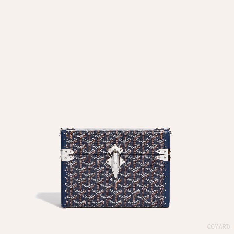 Goyard Cassette Trunk Bag Omuz Çantası Lacivert Mavi | GY-DBP4091