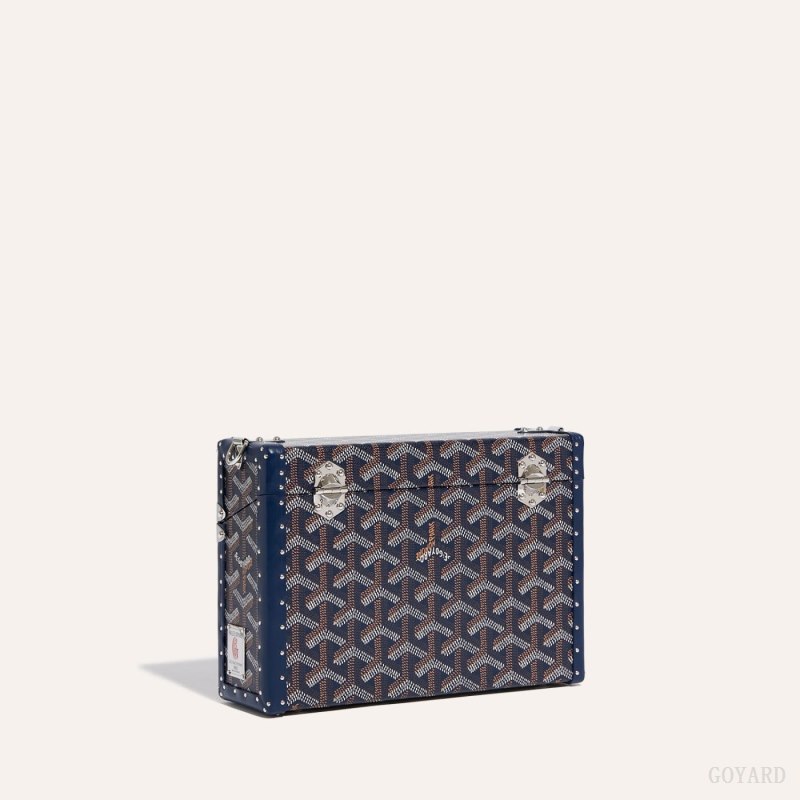 Goyard Cassette Trunk Bag Omuz Çantası Lacivert Mavi | GY-DBP4091