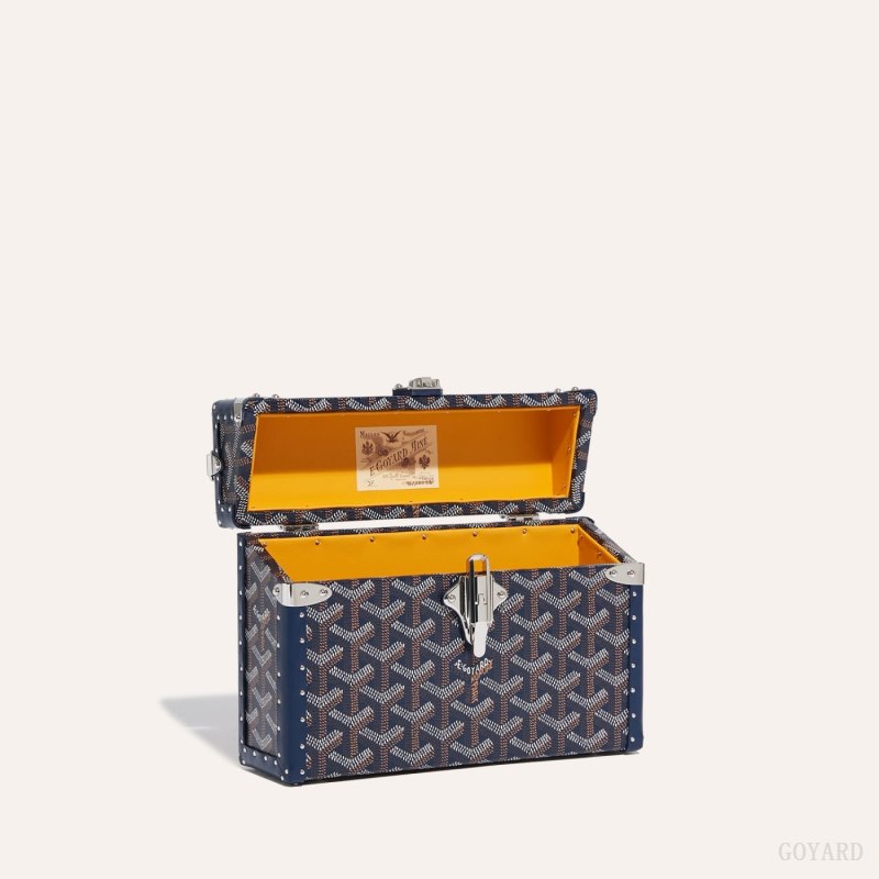 Goyard Cassette Trunk Bag Omuz Çantası Lacivert Mavi | GY-DBP4091