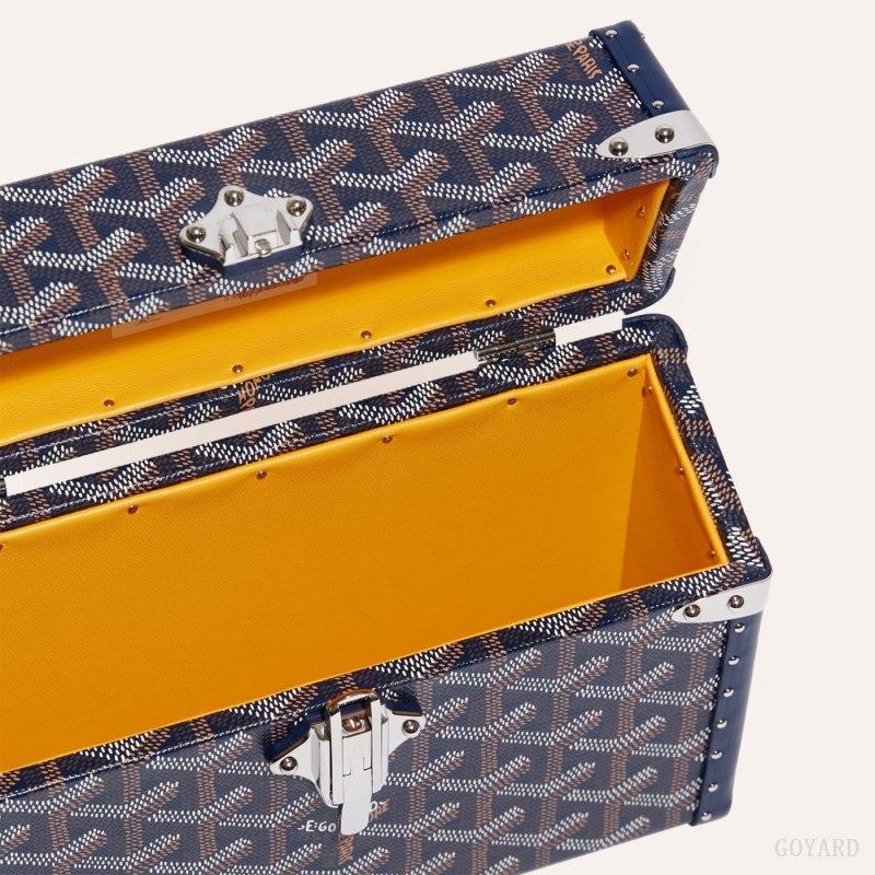 Goyard Cassette Trunk Bag Omuz Çantası Lacivert Mavi | GY-DBP4091