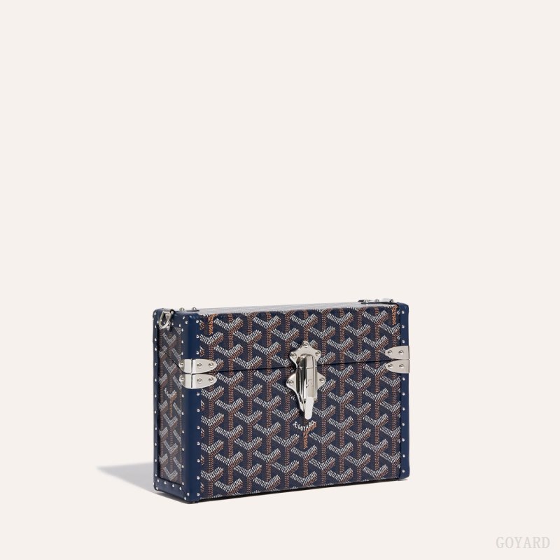 Goyard Cassette Trunk Bag Omuz Çantası Lacivert Mavi | GY-DBP4091