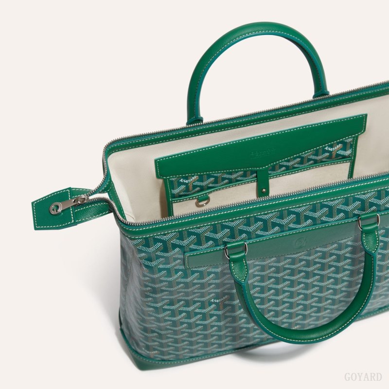 Goyard Cisalpin Document Case Çantası Yeşil | GY-NRQ0733