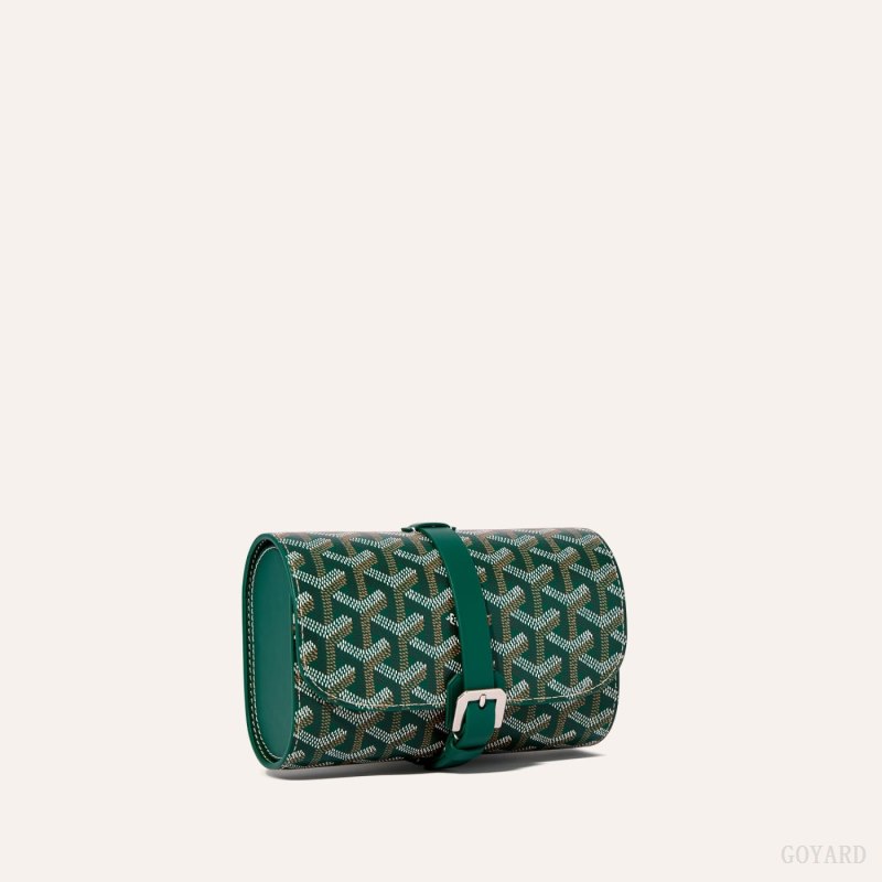 Goyard DOUBLE TRAVEL WATCH CASE Aksesuar Yeşil | GY-OYA0365