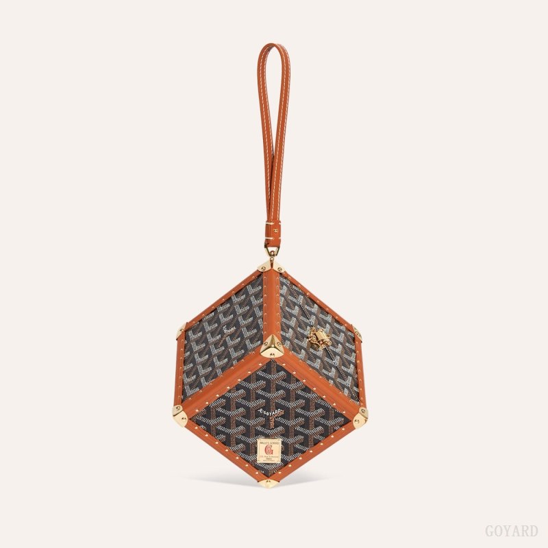 Goyard Dé Trunk Bag Bagaj Çantası Siyah Kahverengi | GY-GTU1730