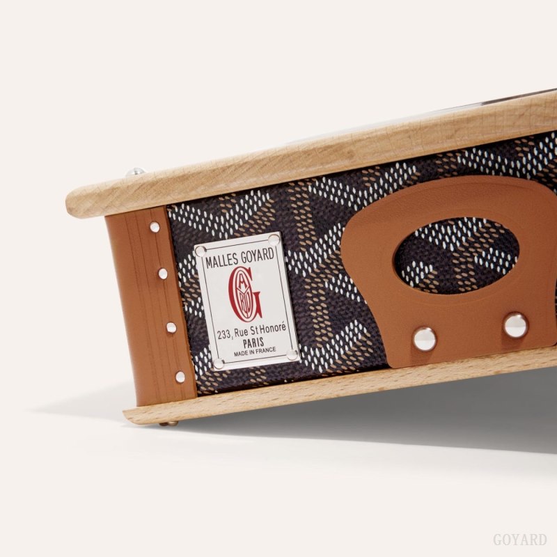 Goyard EDMOND DOUBLE BOWL Aksesuar Siyah Kahverengi | GY-KHA1365