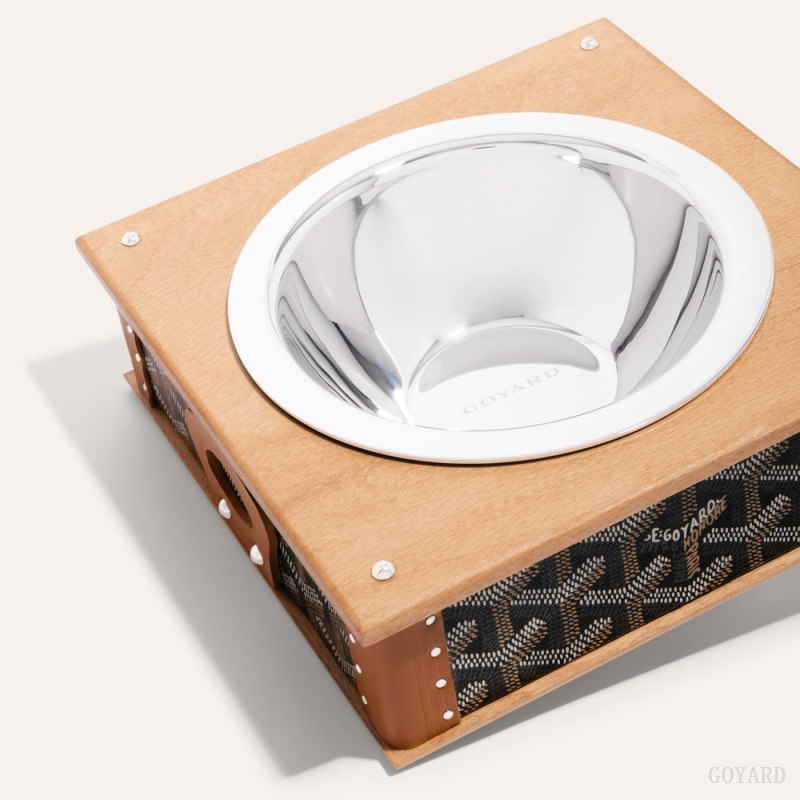 Goyard EDMOND SINGLE BOWL Aksesuar Siyah Kahverengi | GY-DHF0911
