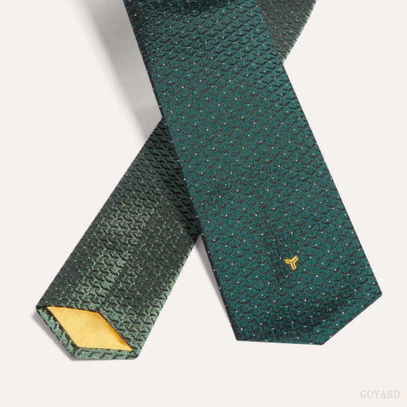 Goyard Eldredge Bicolore tie Kravatlar Yeşil | GY-AAP2001