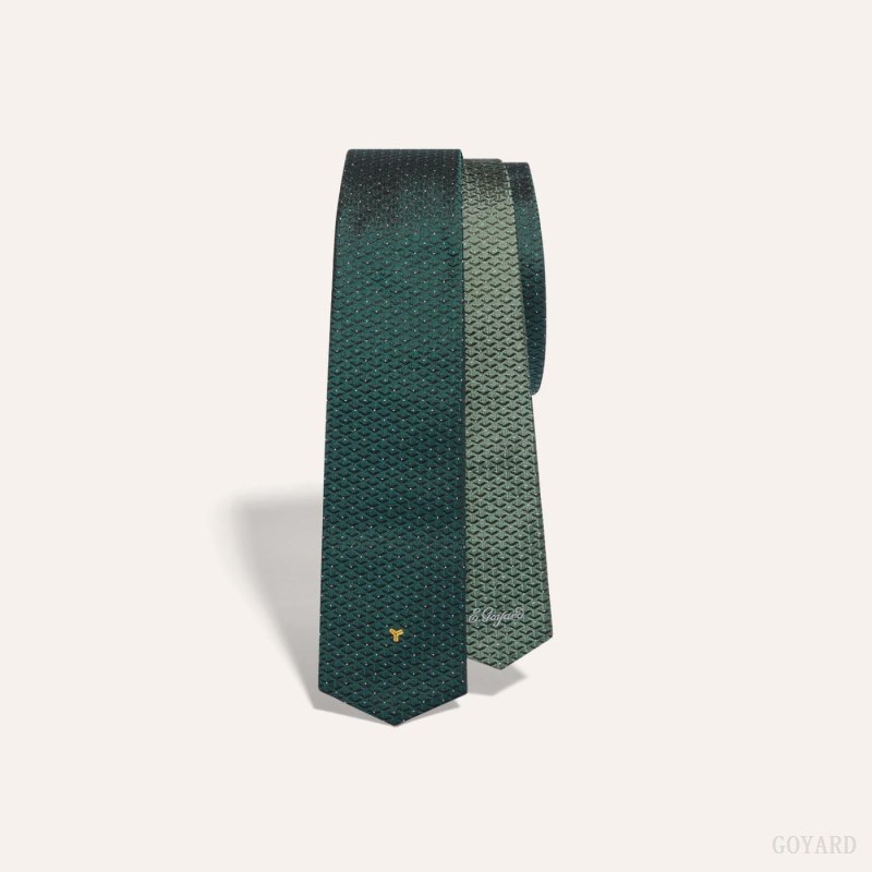 Goyard Eldredge Bicolore tie Kravatlar Yeşil | GY-AAP2001