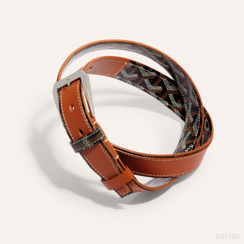 Goyard FREGATE BELT Kemer Siyah Kahverengi | GY-YMC1765