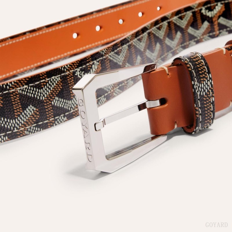 Goyard FREGATE BELT Kemer Siyah Kahverengi | GY-YMC1765