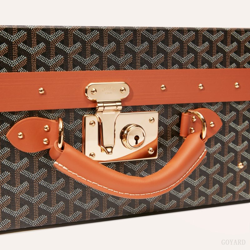 Goyard GRAND HÔTEL 50 CASE Valiz Siyah Kahverengi | GY-DLF1762