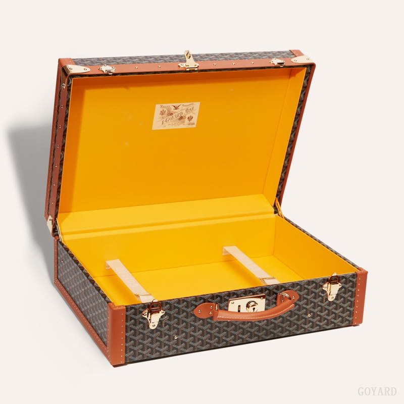 Goyard GRAND HÔTEL 55 CASE Valiz Siyah Kahverengi | GY-UYU7888