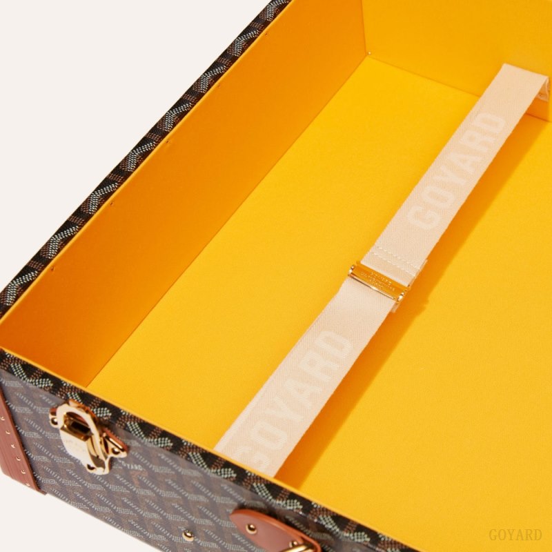 Goyard GRAND HÔTEL 55 CASE Valiz Siyah Kahverengi | GY-UYU7888