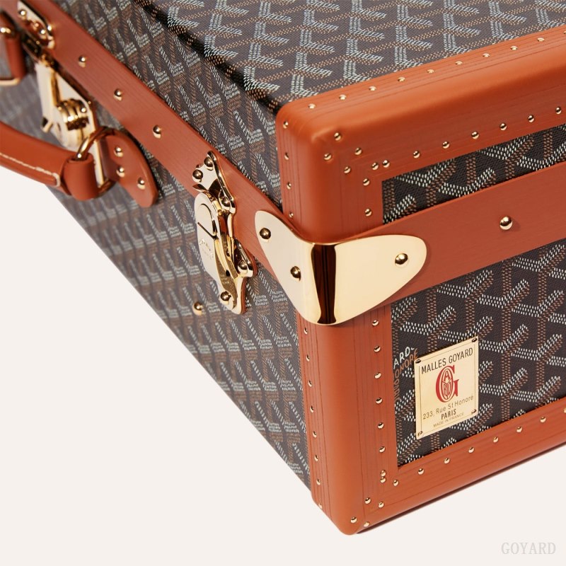 Goyard GRAND HÔTEL 55 CASE Valiz Siyah Kahverengi | GY-UYU7888