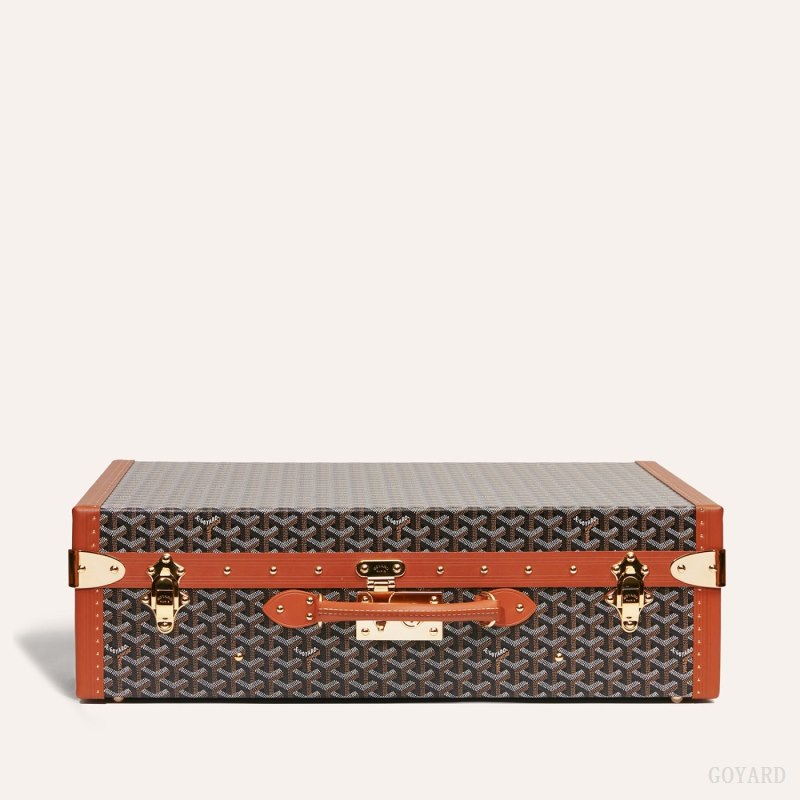 Goyard GRAND HÔTEL 60 CASE Valiz Siyah Kahverengi | GY-MCW6871