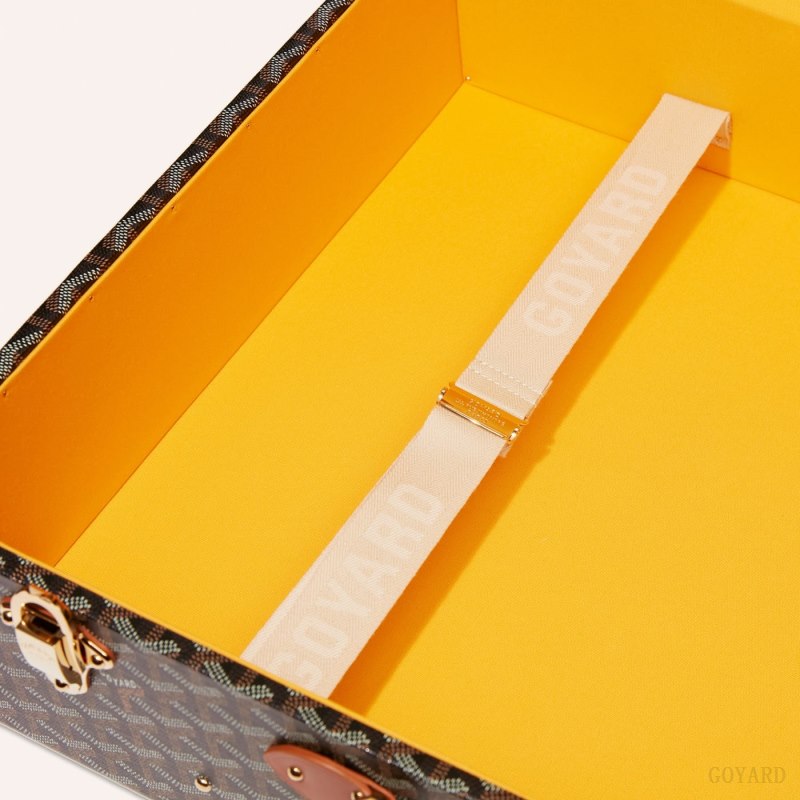 Goyard GRAND HÔTEL 60 CASE Valiz Siyah Kahverengi | GY-MCW6871